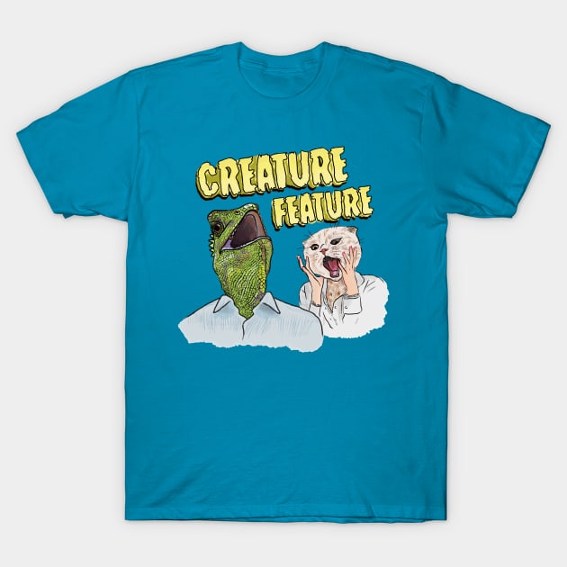 Creature Feature podcast in SHIRT form! T-Shirt by Creature Feature